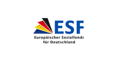 Logo ESF - Europäischer Sozialfonds für Deutschland - links ein Symbol blau, gelb, rot und schwarz.png
